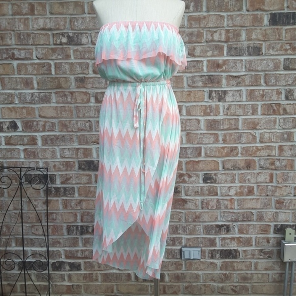 Cynthia Rowley Strapless Hi-Lo Dress sz S